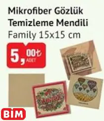 FAMİLY MİKROFİBER GÖZLÜK TEMİZLEME MENDİLİ